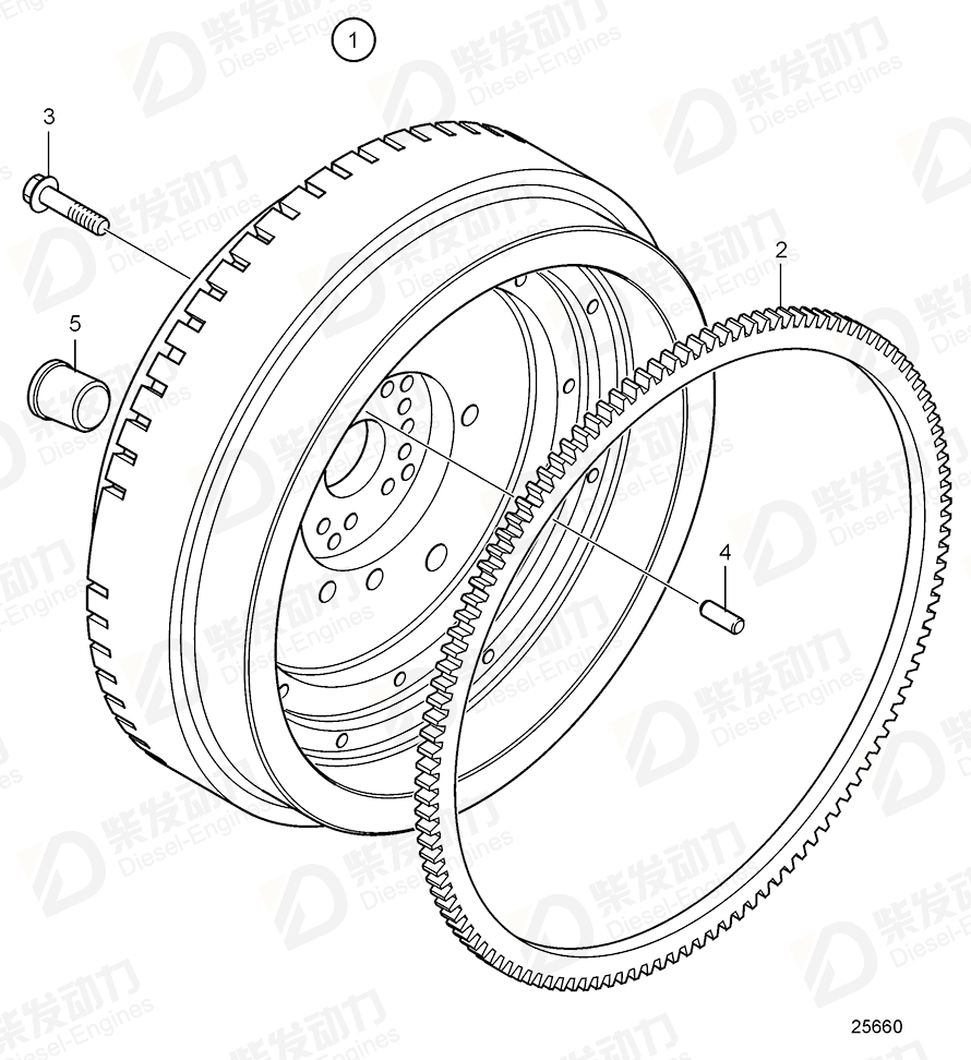 VOLVO Flywheel 21665156 Drawing